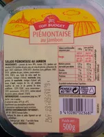Mängden socker i Piémontaise au jambon