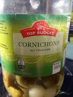 Mängden socker i Top Budget Cornichons au vinaigre
