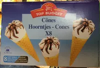 Mängden socker i Cônes x8 goût Vanille - Chocolat