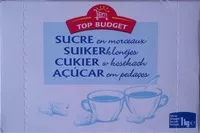 Mängden socker i Sucre en morceaux