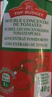Mängden socker i Double concentré de tomates