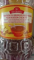 Mängden socker i Preparation en granules inst. pour boisson cacao