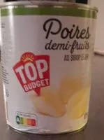 Mängden socker i Poires demi-fruits au sirop léger