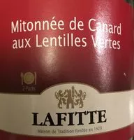 Mängden socker i Mitonnée de Canard aux Lentilles Vertes