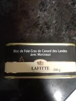 Mängden socker i Bloc de foie gras canard avec morceaux