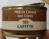 Mängden socker i Pâté de canard aux cèpes