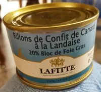 Mängden socker i Rillons de confit de canard à la landaise