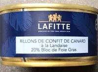 Mängden socker i Rillons de confit de canard à la Landaise