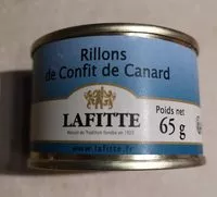 Mängden socker i Rillons de confit de canard