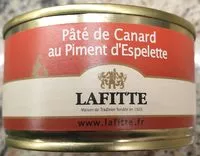 Mängden socker i Pâté de canard au piment d'Espelette