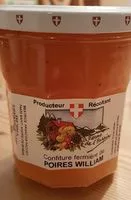 Mängden socker i Confiture fermière de poires William