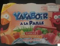 Mängden socker i Yakaboir aux fruits - Yaourt à boire fraise / pêche / abricot