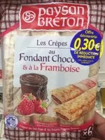 Mängden socker i Les Crêpes au Fondant Chocolat & à la Framboise