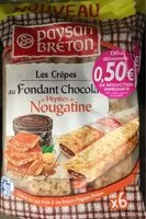 Mängden socker i Crêpes au Fondant Chocolat & Pépites de Nougatine