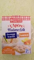Mängden socker i Paysan Breton - L'apéro Madame Loïk au fromage fouetté et Saumon