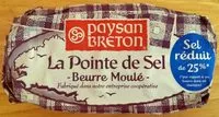 Mängden socker i Paysan Breton - Beurre moulé La Pointe de Sel