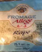 Mängden socker i Fromage allégé râpé