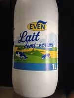 Mängden socker i Lait demi-écreme