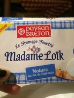 Mängden socker i Le Fromage Fouetté Madame Loïk Nature