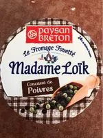 Mängden socker i Fromage à tartiner/poivres Les Recettes de Madame Loïc