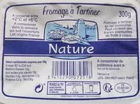 Mängden socker i Fromage à tartiner nature