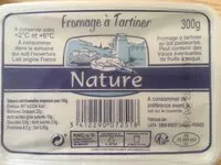 Mängden socker i Fromage a tartiner nature