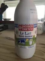 Mängden socker i Le lait demi écrémé