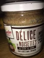 Mängden socker i Delices de noisettes