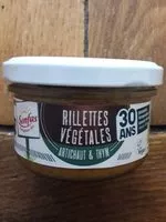 Mängden socker i Rillettes végétales Artichaut & Thym