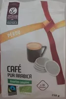 Mängden socker i Café pur arabica dosettes souples Pérou