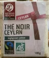 Mängden socker i Thé noir Ceylan