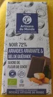Mängden socker i Noir 72 %  amandes amarantes & sel se guérande