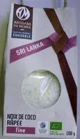 Mängden socker i Noix de coco râpée