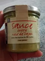 Mängden socker i Sauce curry noix de cajou