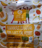 Mängden socker i Billes de fruits ananas banane