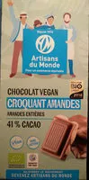 Mängden socker i Chocolat vegan croquant amandes