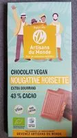 Mängden socker i Chocolat vegan noisette éclats de nougatine