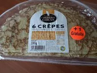 Mängden socker i 6 crêpes traditionnelles fraîches