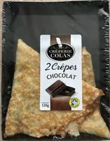 Mängden socker i 2 crêpes fourrées au chocolat