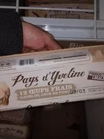 Mängden socker i Oeufs de poule élevée pays d'Yvelines plein air calibre moyen