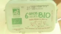 Mängden socker i 6 GROS OEUFS BIO PLEINS AIR