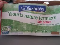 Mängden socker i Yaourts nature fermiers lait entier
