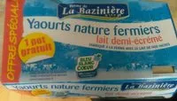 Mängden socker i Yaourt nature fermiers lait demi-écrémé