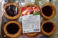 Mängden socker i Tartelettes aux fruits