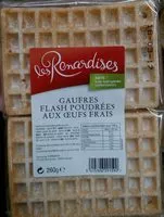 Mängden socker i Gaufres flash poudrées aux oeufs frais