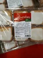 Mängden socker i Carrés saveur amande avec fondant blanc