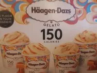 Mängden socker i Gelato 150 calories Caramel Swirl