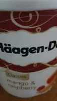 Mängden socker i Hägen dazs mango et raspberry