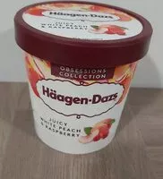 Mängden socker i Juicy white peach and raspberry ice cream