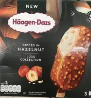 Mängden socker i Glace dipped in hazelnut